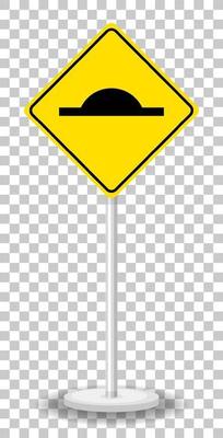 Speed bump traffic sign isolated