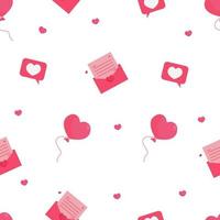 Valentine's day seamless pattern. Romantic pattern. vector