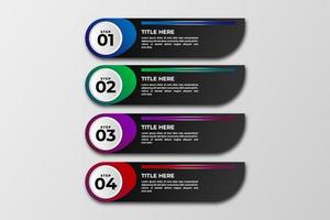 Business data visualization Template. Infographic design element steps , option, process, timeline. gradient colorful graphic elements for process, presentation, layout, banner, infograph. vector