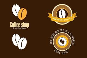 Coffee shop logo icon template design vector