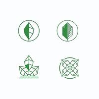 Tree icon set logotype vector template