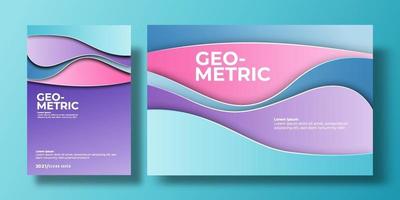 Abstract colorful background cover with gradient color and shadow. can be used for background, flyer, annual report, book cover, identity, placard. pastel color pink, purple, blue poster template vector