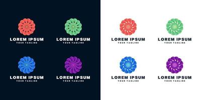 circle colorful logo set