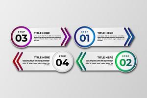 Business data visualization Template. Infographic design element steps, option, process, timeline. gradient colorful graphic elements for process, presentation, layout, banner, infograph.