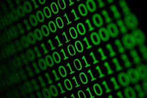 Numerical continuous code in green color photo