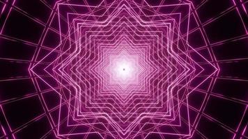 Purple star lines 3D kaleidoscope design illustration for background or texture photo