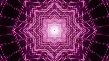 Purple star lines 3D kaleidoscope design illustration for background or texture photo