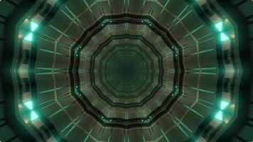 Green and gray 3d kaleidoscope illustration for background or texture photo