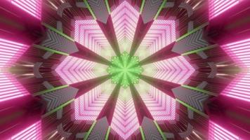 3D kaleidoscope tunnel design illustration for background or texture photo