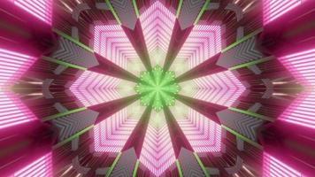 3D kaleidoscope tunnel design illustration for background or texture photo