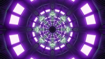 3D kaleidoscope tunnel design illustration for background or texture photo