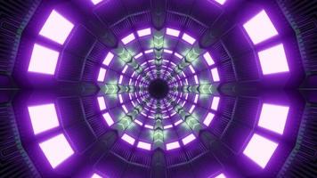 3D kaleidoscope tunnel design illustration for background or texture photo