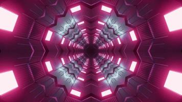 3D kaleidoscope tunnel design illustration for background or texture photo
