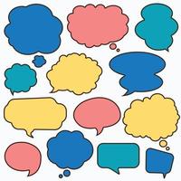 Set Of Speech Thought Bubbles vector