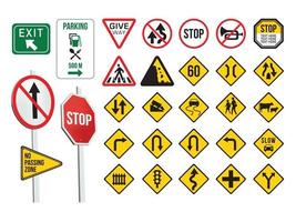 Traffic Signs on illustration graphic vector