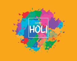 Happy Holi Splash Color Background Vector