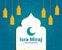 Isra and Miraj Background Template vector