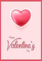 Valentine's day card vector