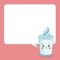 Cute Milk with Speech Bubbles vector