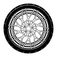 Car wheel illustration for conceptual design vector