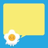 Cute Egg with Speech Bubbles vector