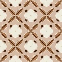 Floral pattern based on Batik Kawung motifs. Seamless batik pattern. vector