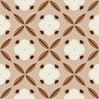 Floral pattern based on Batik Kawung motifs. Seamless batik pattern. vector