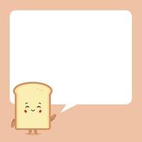 Cute Bread with Speech Bubbles vector