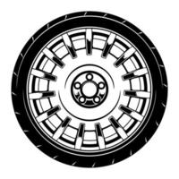 Car wheel illustration for conceptual design vector