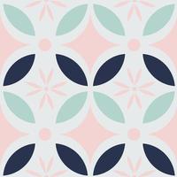 Modern Batik Kawung seamless pattern in pastel color. Javanese batik pattern. vector