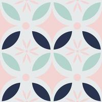 Modern Batik Kawung seamless pattern in pastel color. Javanese batik pattern. vector