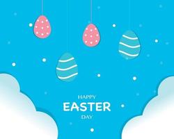 Easter Day Background Template Vector