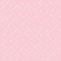 White geometric shape pattern over pink background. Seamless geometric background. vector