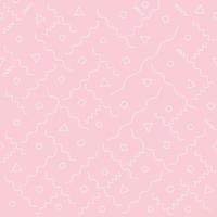 White geometric shape pattern over pink background. Seamless geometric background. vector