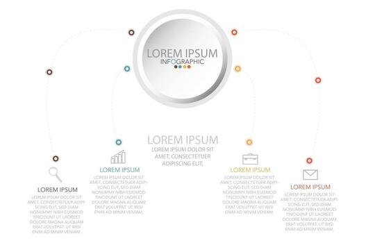 Infographic template in four steps, Template for diagram, graph, presentation and chart. vector