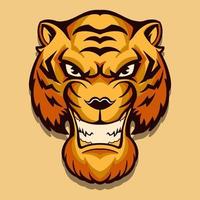 tiger head vector illustration design isolated on light background
