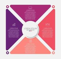 Infographic template in four steps, Template for diagram, graph, presentation and chart. vector
