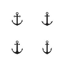 Anchor logo and symbol icon vector