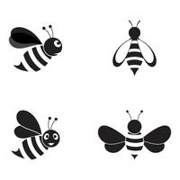 diseño de vector de ilustración de logotipo de abeja