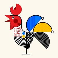 chicken abstract geometric design vector. vector