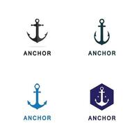 Anchor logo and symbol icon vector
