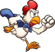 Cartoon Super chicken vector