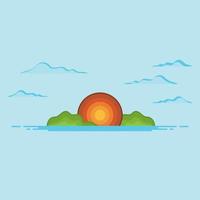 Sun icon vector flat