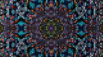 Kaléidoscope abstrait de sphères colorées video