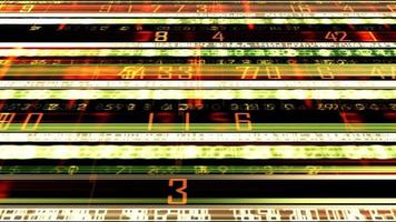 Futuristic Technology Numerical Data Ticker. Video Loop.