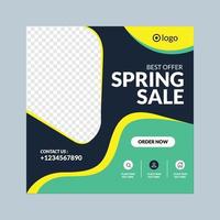 banner de redes sociales de venta de primavera vector