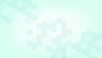 Abstract green color of healthy and medical background. Technology and science with hexagonal shape background. vector