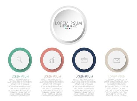 Infographic template in four steps, Template for diagram, graph, presentation and chart. vector