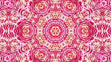 abstrakter romantischer Kaleidoskophintergrund mit Blumenmuster. video