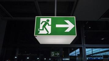 Green Exit sign
